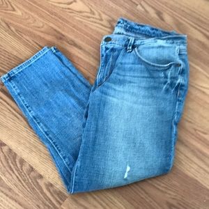Loft relaxed skinny crop jeans.